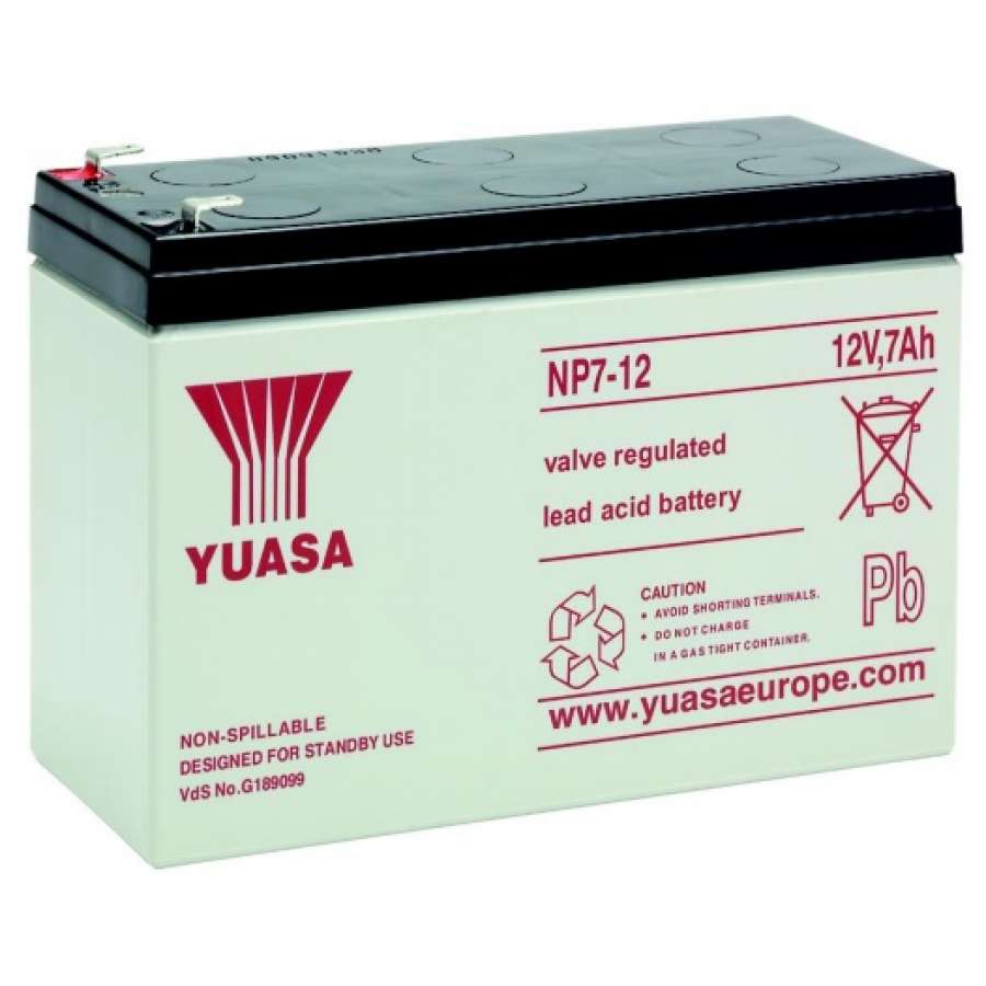 Batterie au plomb 12V - 7Ah (L=151 xP=65 x H=97.2) NP7-12 Yuasa