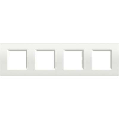 Plaque de recouvrement 4x2 modules entraxe 71mm blanc Living Light Bticino