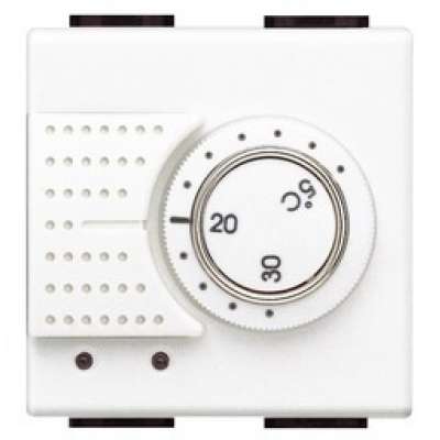 Thermostat électronique 1NO/NC - 2A/250V 2 modules blanc Living Light BTicino 