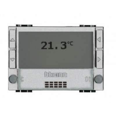 Thermostat électronique programmable 1NO/NC - 3A/250V 4 modules Tech Living Light BTicino 
