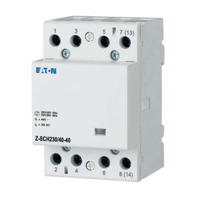 Contacteur modulaire tétrapolaire 4NO/40A 230V Z-SCH230/40-40 Eaton