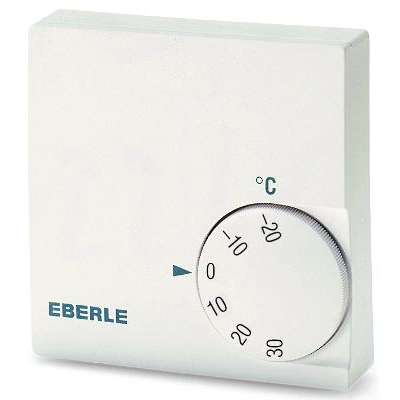 Thermostat mural électromécanique -20° à 35°C RTR-E6704 (2-10A/230VAC) pour chauffer et refroidir Eberle