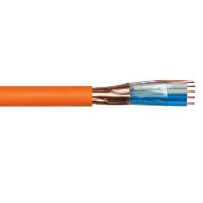 Câble résistant au feu orange Eurosafe 300/500V (RF 1h30) 1x2x0.9mm² LSOH (sans halogène)