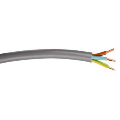 Câble souple PVC gris lisse H05VV-F (VTMB) 3G0.75mm²