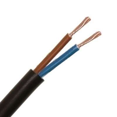 Câble souple PVC noir lisse H05VV-F (VTMB) 2x0.75mm²