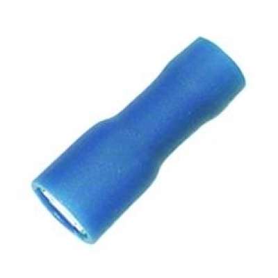 Cosse clip Faston femelle à sertir isolée complètement 4.8x0.8mm pour fils 1.5-2.5mm² bleue