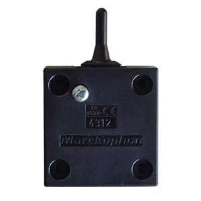 Interrupteur apparent noir pour meuble avec poussoir lg=22mm 2A/250V