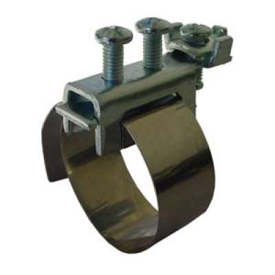 Collier de mise à la terre pour tuyaux Ø18 à  48mm (Lg=190mm)
