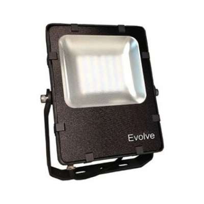 Projecteur LED noir 100W/59000h/10152Lm blanc chaud 3000K Evolve SMD FL100W09-B3000 Integratech