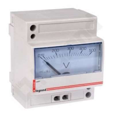 Voltmètre analogique modulaire 0 à 500V Legrand