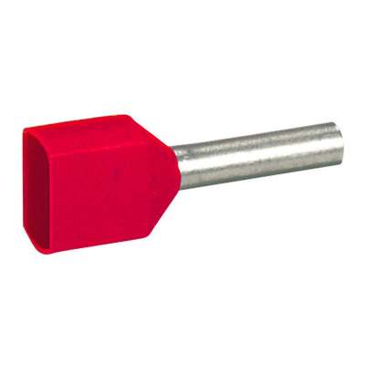 Embout de câblage à sertir isolé  1mm² double rouge Legrand