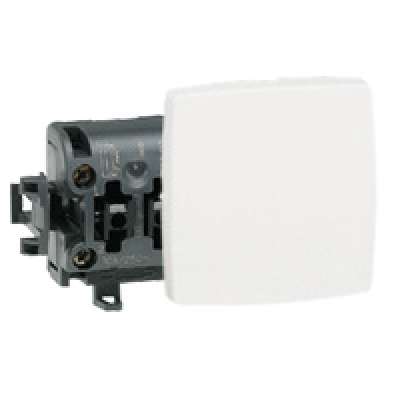 Interrupteur bipolaire 10A - 250V blanc RAL 9010 Oteo Legrand
