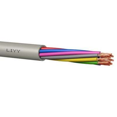 Câble multiconducteurs flexible non faradisé couleurs (br-br/no-gr-gr/no-ro-ro/no)  6x2.5mm² sans vert/jaune LIYY-Cca (m)