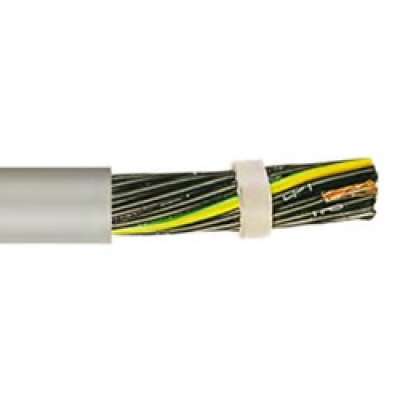 Câble multiconducteurs flexible non faradisé numéroté  8x0.50mm² avec vert/jaune LIYY-Cca (m)