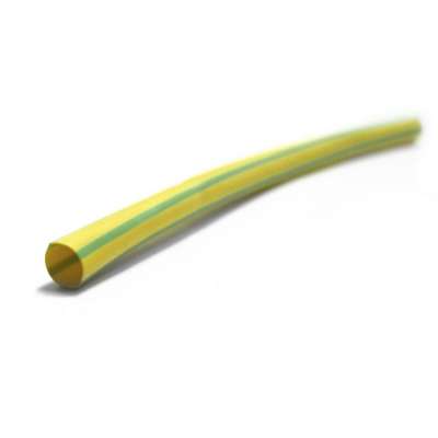 Gaine thermorétractable Ø 6/2mm jaune/vert à paroi mince sans adhésif GTI 3000 3M (m)