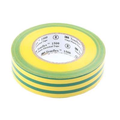 Ruban isolant électrique vinyl 19mm x 20m jaune/vert