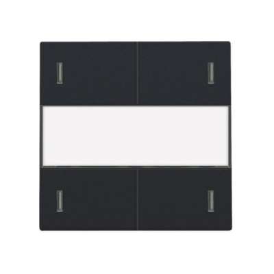 Set de finition black coated bouton-poussoir 4NO 24V avec étiquette et Led Niko
