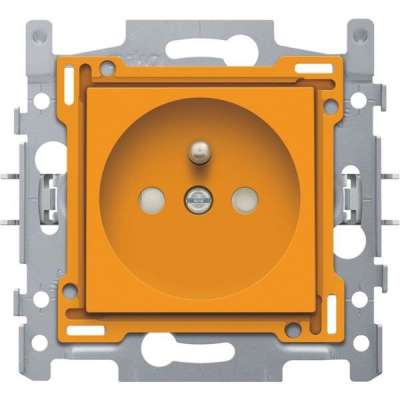 Prise de courant 2P+T 28.5mm (standard) bornes à vis orange Niko