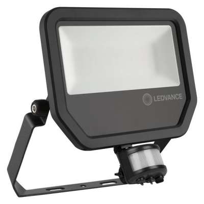 Projecteur LED noir avec détecteur 50W/55000h/5500Lm blanc chaud 3000K Floodlight Sensor Ledvance® Osram