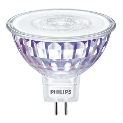 Lampe Led dimmable MASTER LED spot VLE MR16 35 Ø50/5.5W/36°/2700K/450Lm/ 1000cd/25000h/12V/GU5.3 blanc chaud Philips
