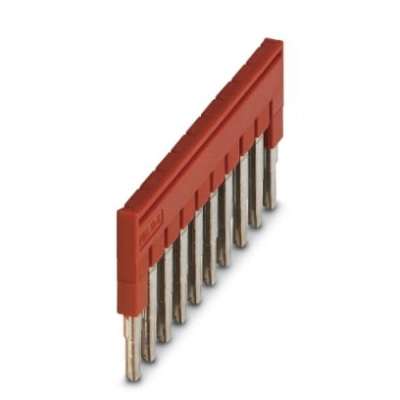 Pont enfichable 10 pôles pas de 5.2mm rouge 24A pour bloc de jonction rail DIN 3030213 FBS 10-5 Phoenix Contact