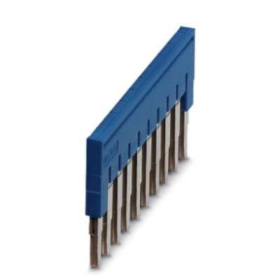 Pont enfichable 10 pôles pas de 5.2mm bleu 24A pour bloc de jonction rail DIN 3036916 FBS 10-5 BU Phoenix Contact