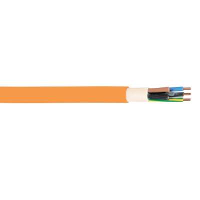 Câble résistant au feu orange Pyrocontrol Power 300/500V (RF 1h) 3x1.5² LSOH (sans halogène)