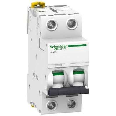 Disjoncteur IC60H - 10kA - courbe C - bipolaire 2P/63A Acti 9 Schneider Electric