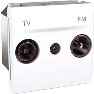 Prise TV-FM individuelle Telenet/Interkabel Unica Plus blanc Schneider Electric