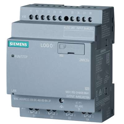Module relais logique 24VAC/DC 8 entrées/4 sorties sans écran 6ED1052-2HB08-0BA1 Logo Siemens