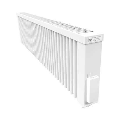 Radiateur électrique à inertie bas SLIM 1600W blanc pur avec récepteur thermostat sans fil FlexiComfortApp AeroFlow® Thermotec
