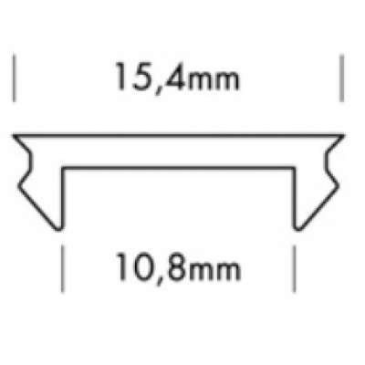 Couvercle plat mat 15.4x3000mm S-Line Uni-Bright