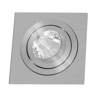 Spot encastré orientable carré 90mm aluminium brossé GU10/230V/Ø50mm à lamelles Techno Uni-Bright