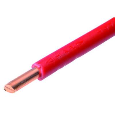 Fil de câblage massif VOB  0.75mm² rouge (R100m)
